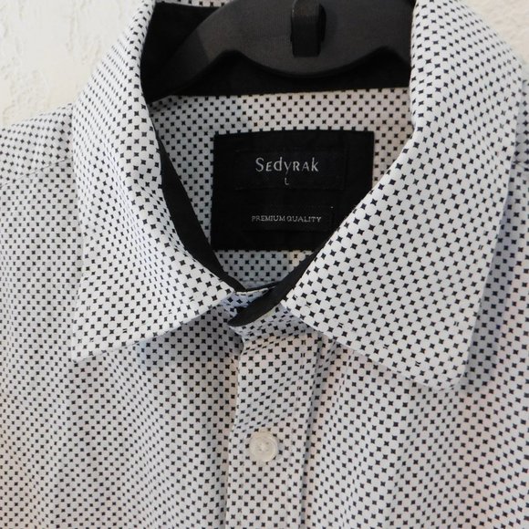 Lot of 2 Sedyrak Dress Shirt Regular Fit Long Sleeve Button Down Business Casual - Picture 6 of 13